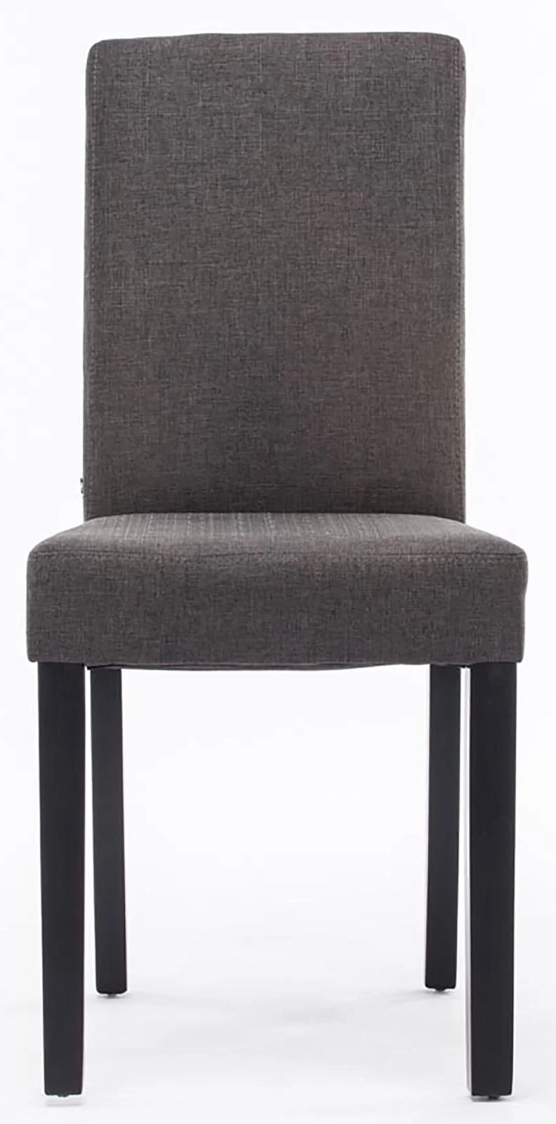Lot de 2 chaises de salle à manger design moderne en tissu gris foncé et pieds en bois noir 10_0001557