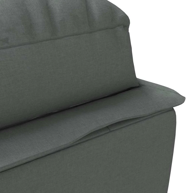 Méridienne chaise longue pour intérieur de massage 4 points de massage avec coussins en tissu gris foncé DEC026125