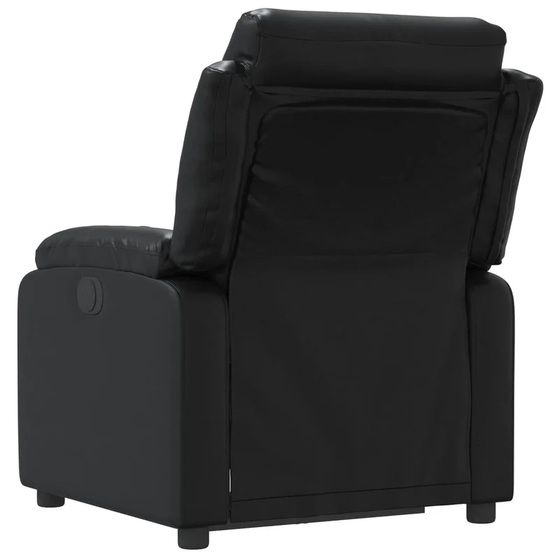 Fauteuil relax TV rembourrage confortable fonction d'inclinaison manuelle en PVC noir DEC028075