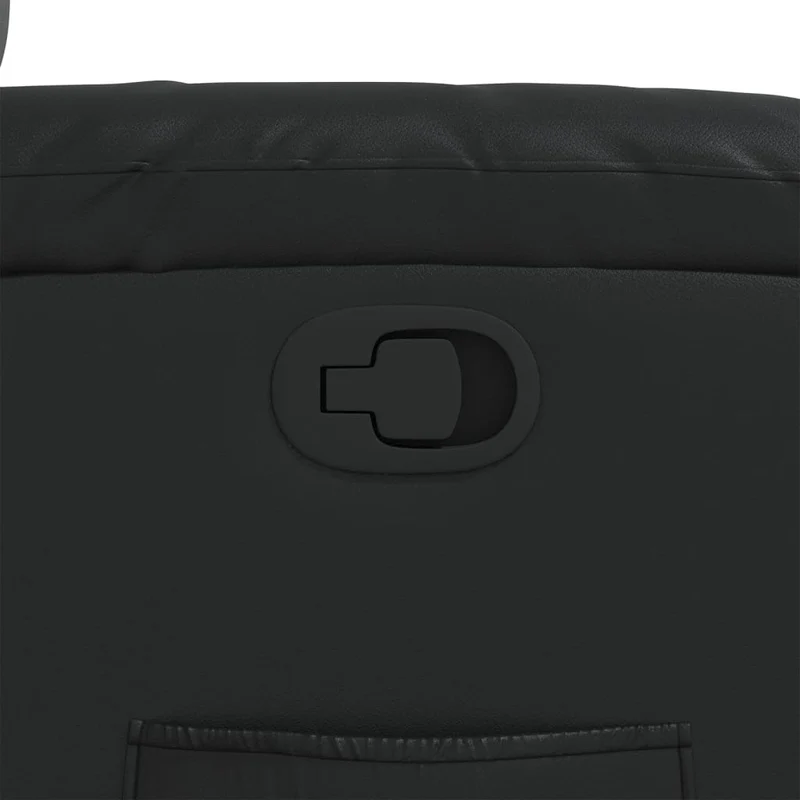 Fauteuil relax TV rembourrage confortable fonction d'inclinaison manuelle en PVC noir DEC028075