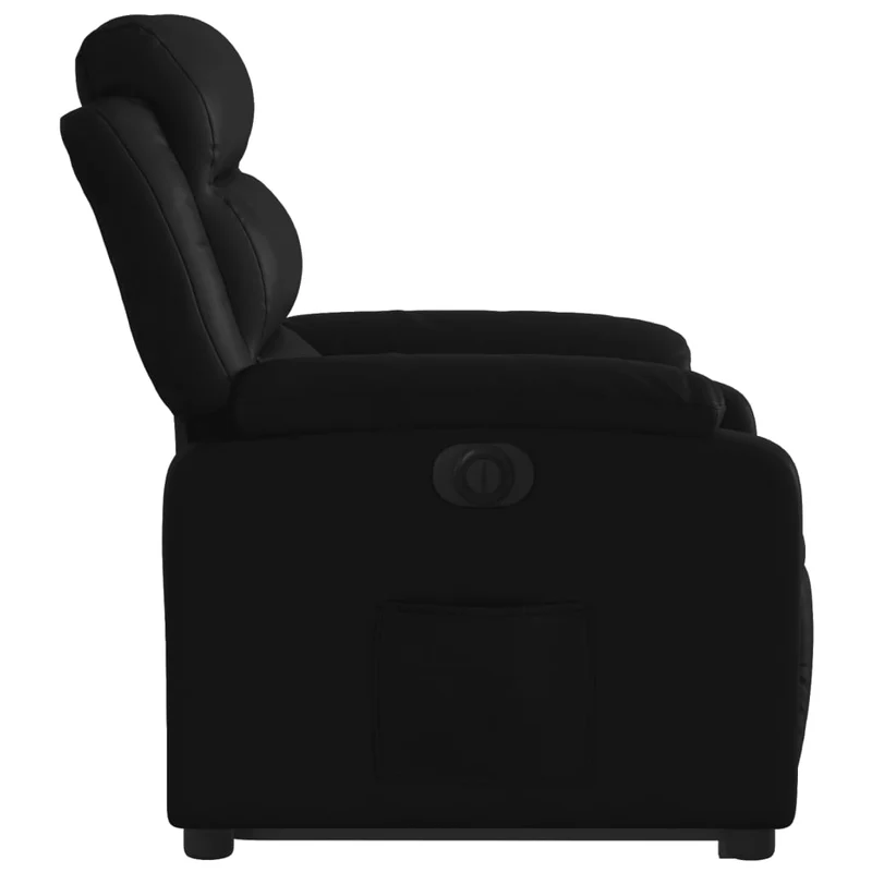 Fauteuil relax TV fonction de levage électrique très confortable en PVC noir DEC028464