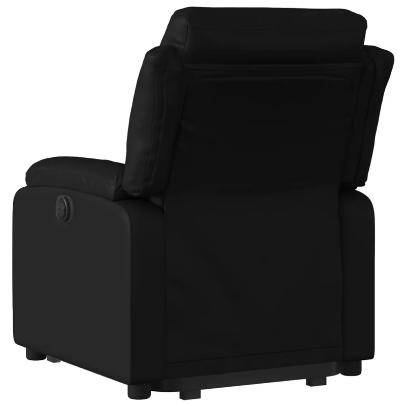 Fauteuil relax TV rembourrage confortable fonction de levage électrique en PVC noir DEC028069