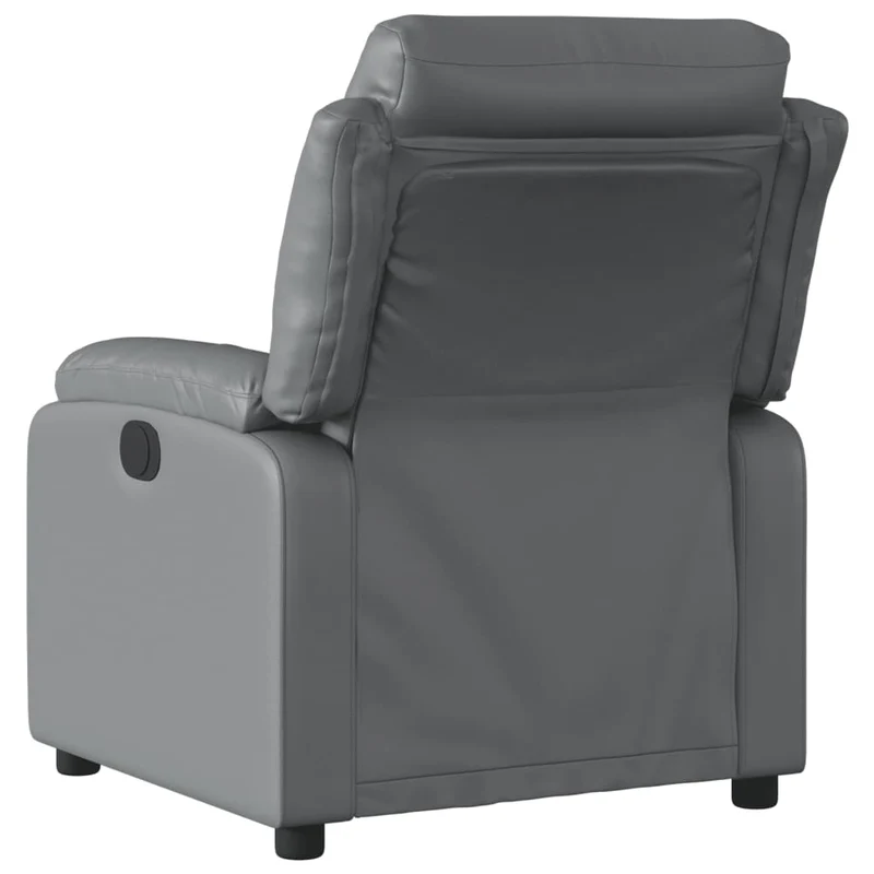 Fauteuil relax TV fonction d'inclinaison électrique très confortable en PVC gris DEC028387