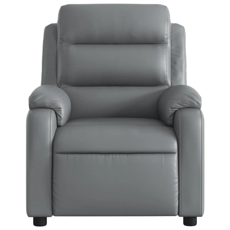 Fauteuil relax TV fonction d'inclinaison électrique très confortable en PVC gris DEC028387
