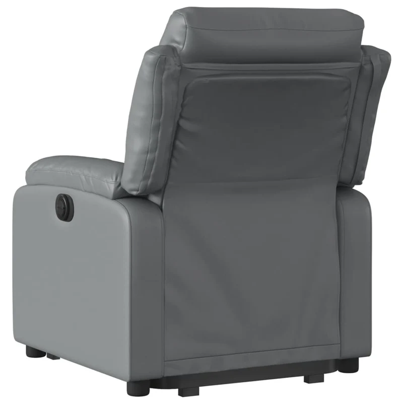 Fauteuil relax TV rembourrage confortable fonction de levage électrique en PVC gris DEC027987