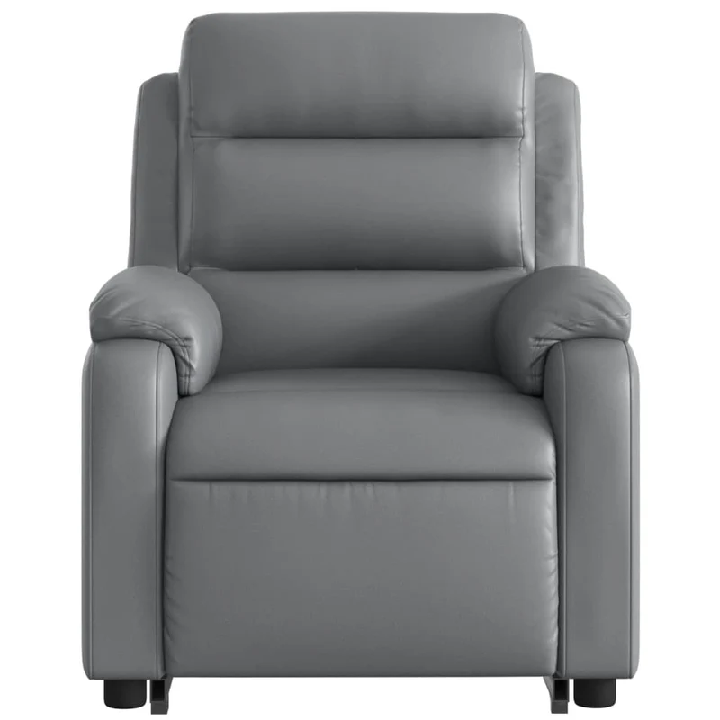 Fauteuil relax TV rembourrage confortable fonction de levage électrique en PVC gris DEC027987