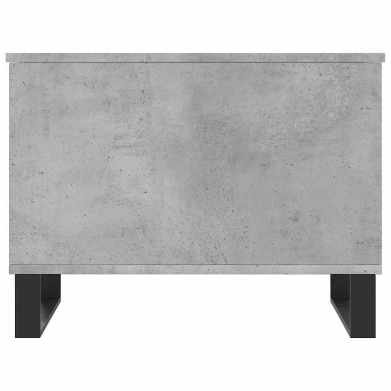 Table basse avec dessus relevable design intemporel 60 x 44,5 x 45 cm bois d'ingénierie gris et métal DEC039318