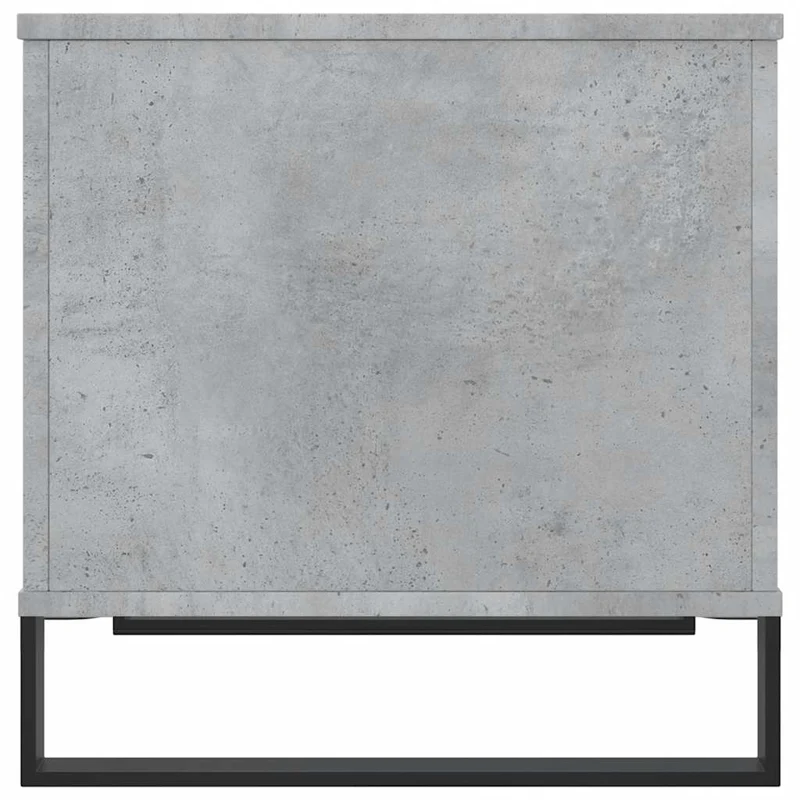 Table basse avec dessus relevable design intemporel 60 x 44,5 x 45 cm bois d'ingénierie gris et métal DEC039318