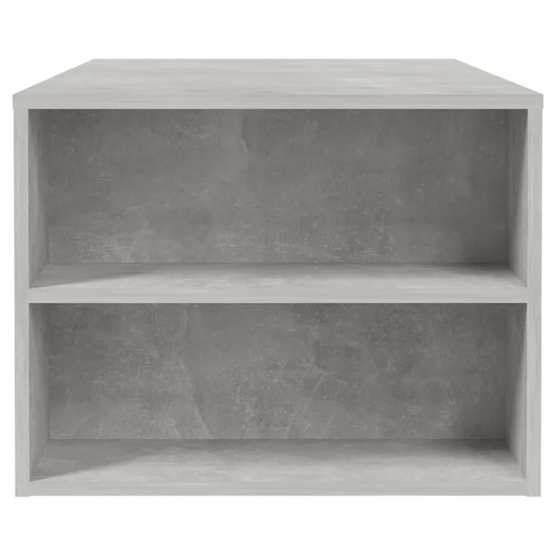 Table basse avec tiroirs et étagères design moderne et contemporaine 102 x 55 x 42 cm bois d'ingénierie gris DEC039266