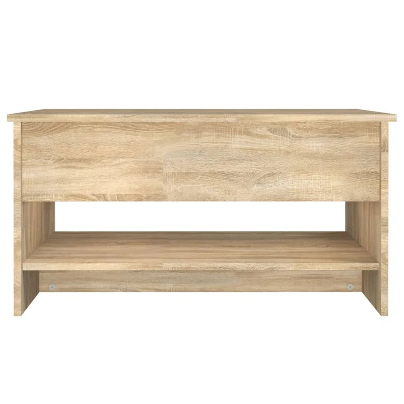 Table basse avec plateau relevable design intemporel 80 x 50 x 40 cm bois d'ingénierie couleur chêne DEC038999