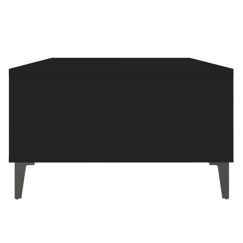 Table basse avec compartiment avec porte design moderne et contemporaine 103,5 x 60 x 35 cm bois d'ingénierie noir DEC039618