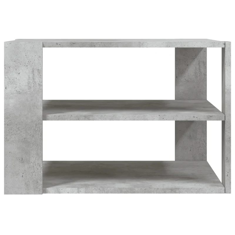Table basse 3 niveaux design moderne et contemporaine 59,5 x 59,5 x 40 cm bois d'ingénierie gris DEC039313