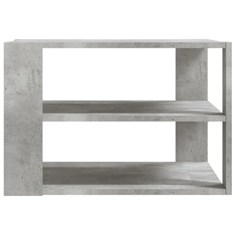 Table basse 3 niveaux design moderne et contemporaine 59,5 x 59,5 x 40 cm bois d'ingénierie gris DEC039313
