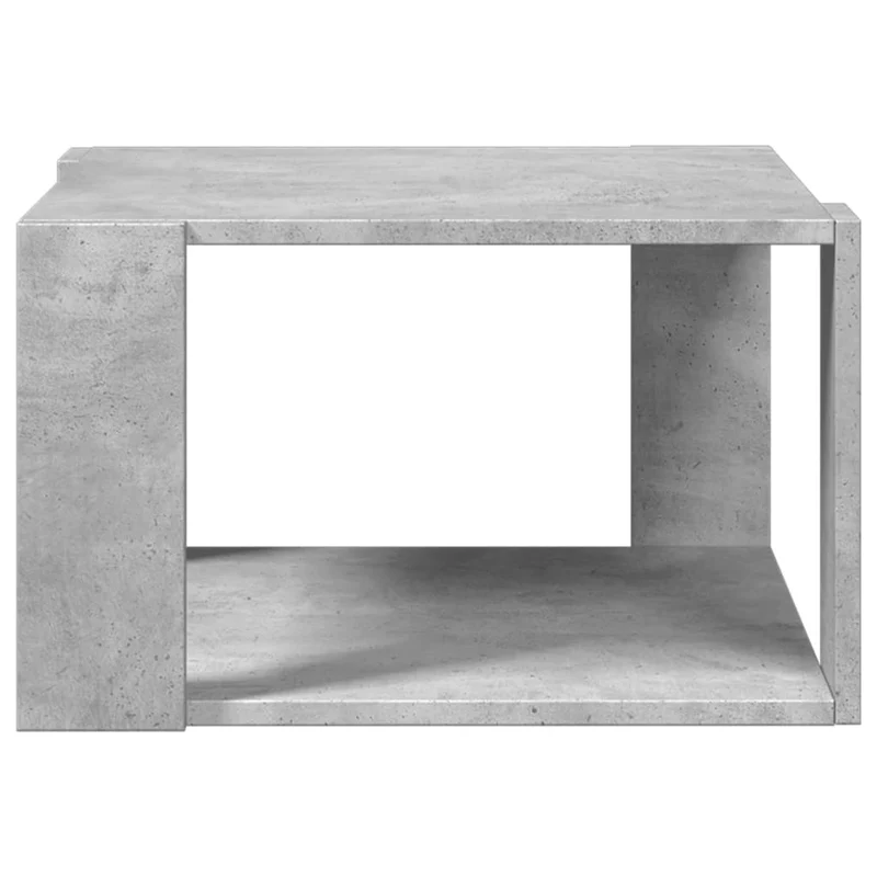 Table basse forme carré design moderne et contemporaine 51,5 x 51,5 x 30 cm bois d'ingénierie gris DEC039299
