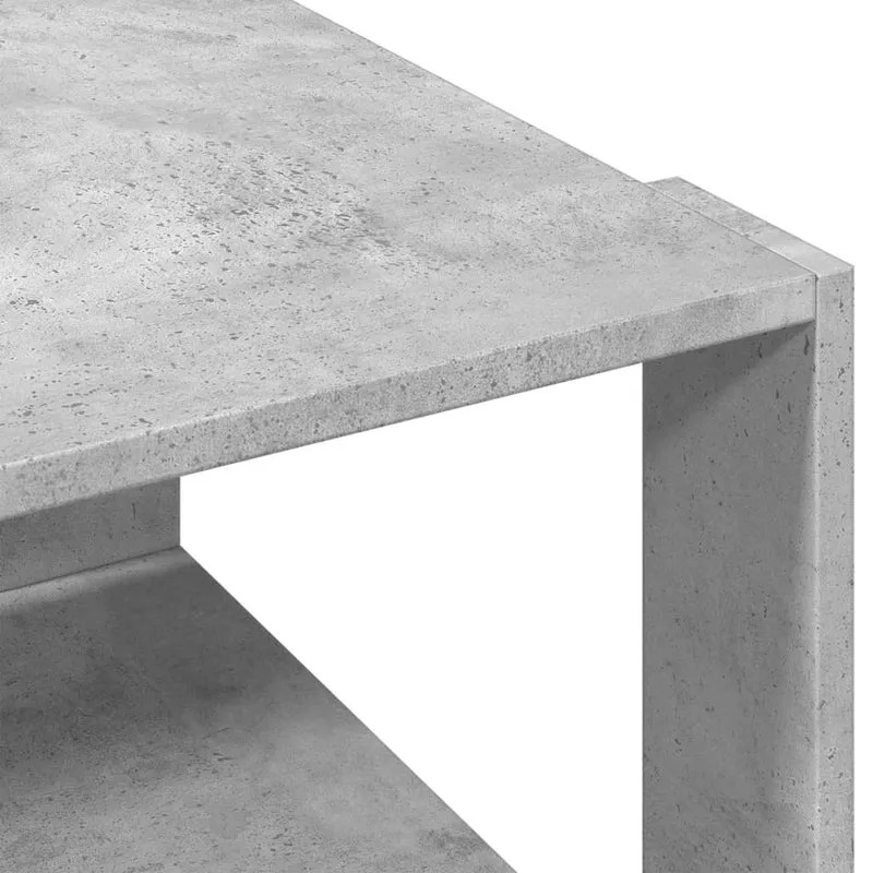 Table basse forme carré design moderne et contemporaine 51,5 x 51,5 x 30 cm bois d'ingénierie gris DEC039299
