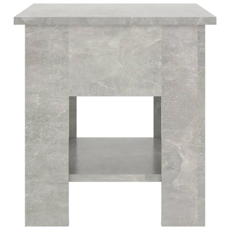 Table basse table de chevet appoint design moderne et contemporaine 40 x 40 x 42 cm bois d'ingénierie gris DEC039278