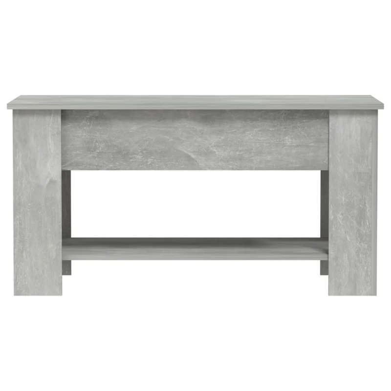 Table basse plateau relevable design moderne et contemporaine 101 x 49 x 52 cm bois d'ingénierie gris DEC039241