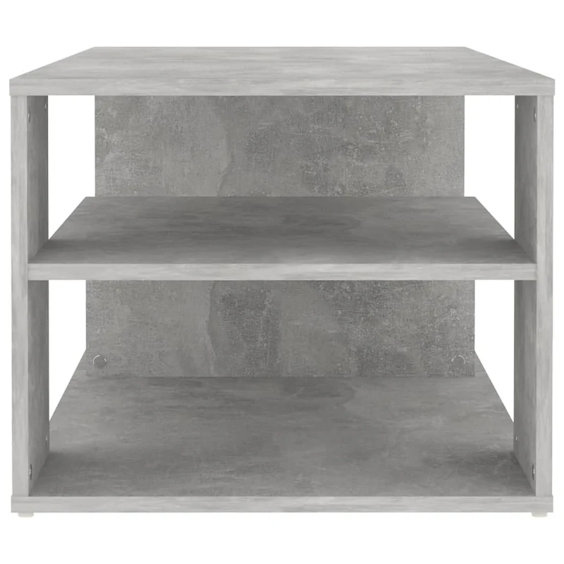Table basse avec étagères design moderne et contemporaine 100 x 50 x 40 cm bois d'ingénierie gris DEC039231