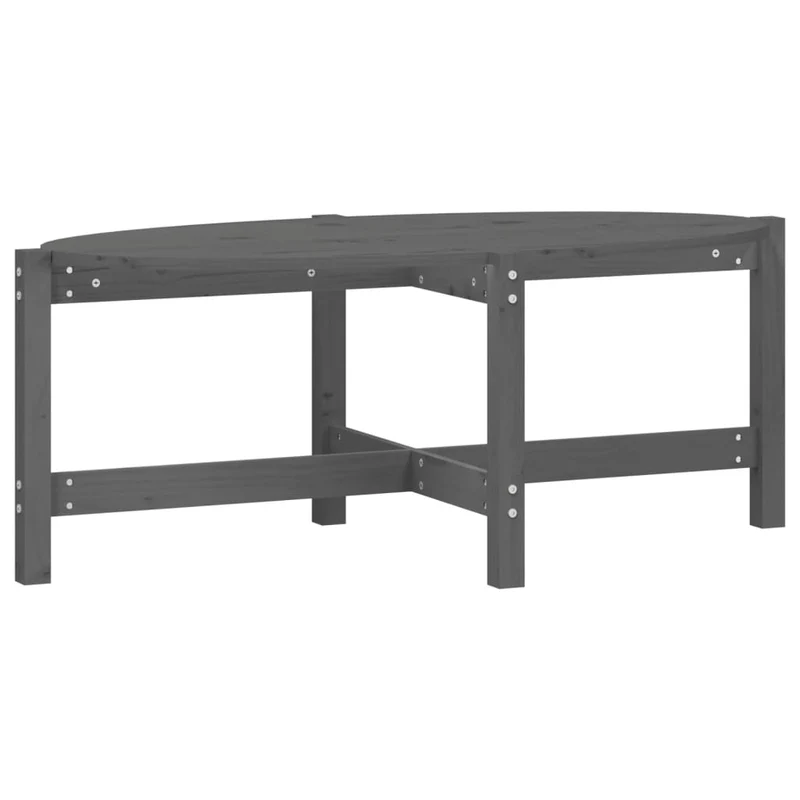 Table basse simple 118 x 63 x 45 cm bois massif de pin gris DEC039172