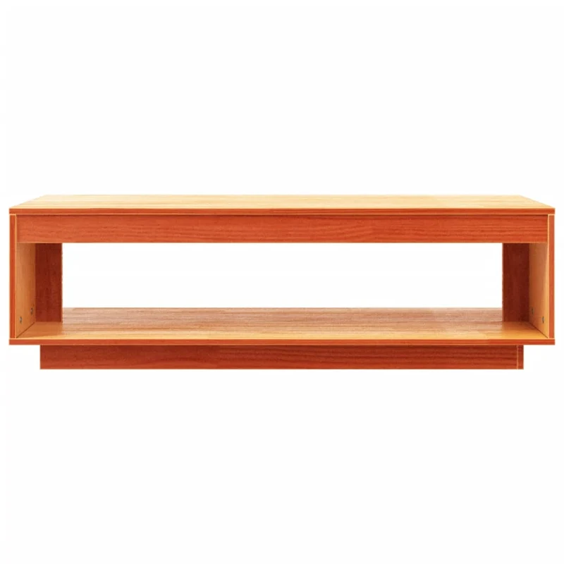 Table basse design moderne et contemporaine cire 110 x 50 x 33,5 cm bois massif de pin couleur cire marron DEC039082