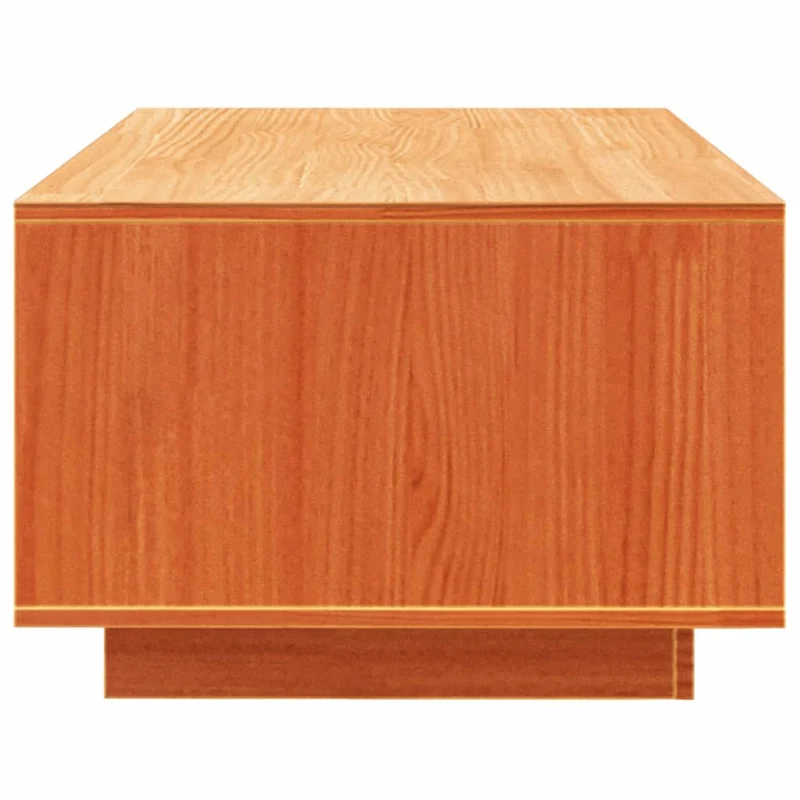 Table basse design moderne et contemporaine cire 110 x 50 x 33,5 cm bois massif de pin couleur cire marron DEC039082