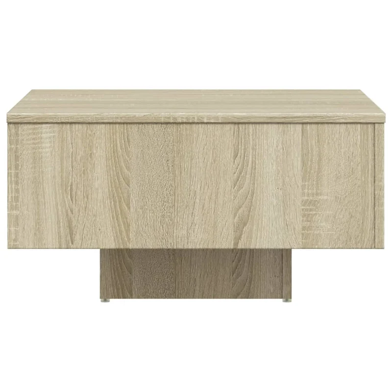 Table basse design moderne et contemporaine 60 x 60 x 31,5 cm bois d'ingénierie couleur chêne DEC038980