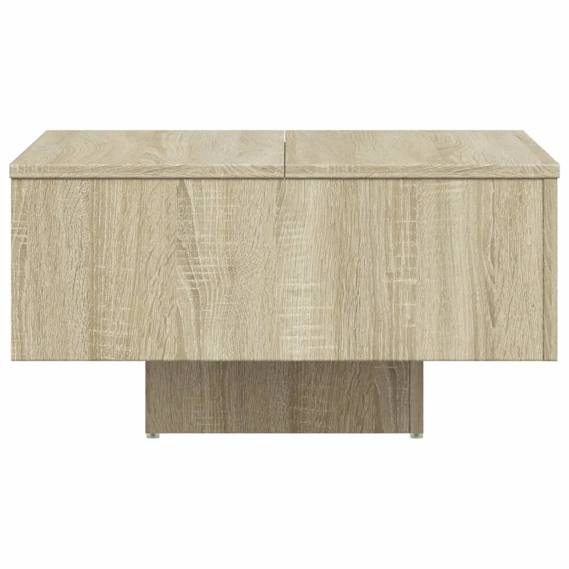 Table basse design moderne et contemporaine 60 x 60 x 31,5 cm bois d'ingénierie couleur chêne DEC038980
