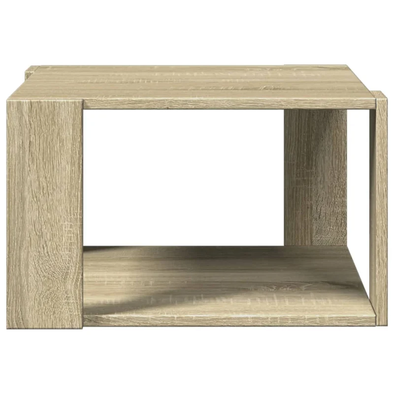 Table basse forme carrée design moderne et contemporaine 51,5 x 51,5 x 30 cm bois d'ingénierie couleur chêne DEC038956