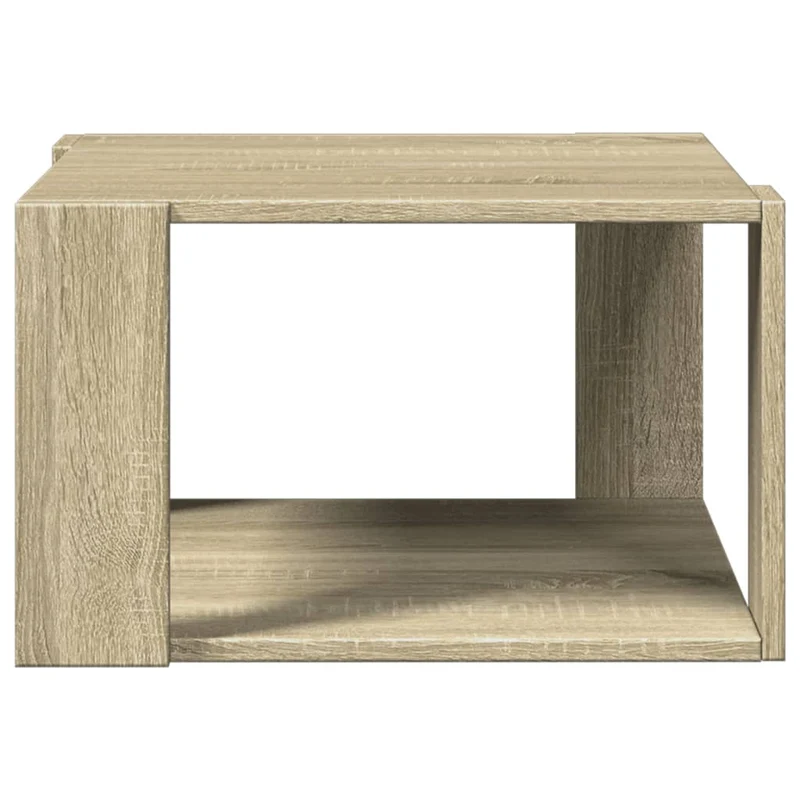 Table basse forme carrée design moderne et contemporaine 51,5 x 51,5 x 30 cm bois d'ingénierie couleur chêne DEC038956