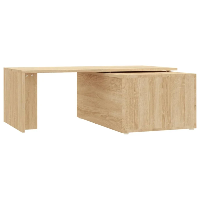 Table basse avec compartiment de rangement design moderne et contemporaine 150 x 50 x 35 cm bois d’ingénierie marron DEC038927