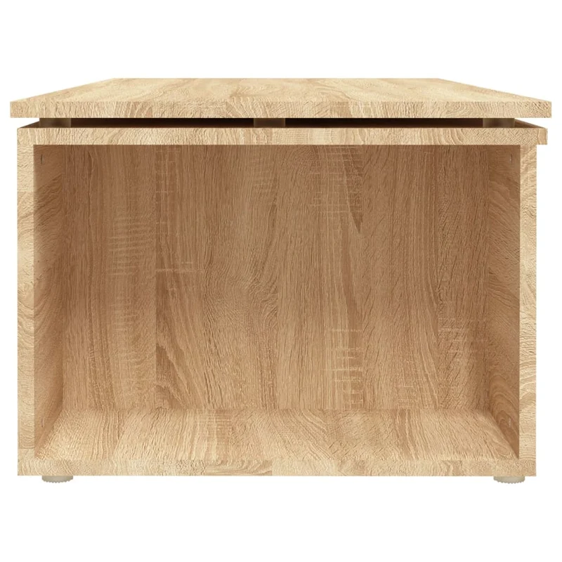 Table basse avec compartiment de rangement design moderne et contemporaine 150 x 50 x 35 cm bois d’ingénierie marron DEC038927
