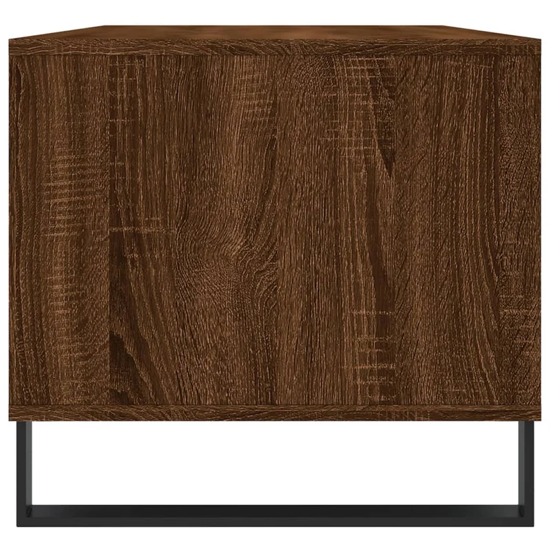 Table basse avec tiroir design moderne et contemporaine 90 x 49 x 45 cm bois d'ingénierie marron et métal DEC038783