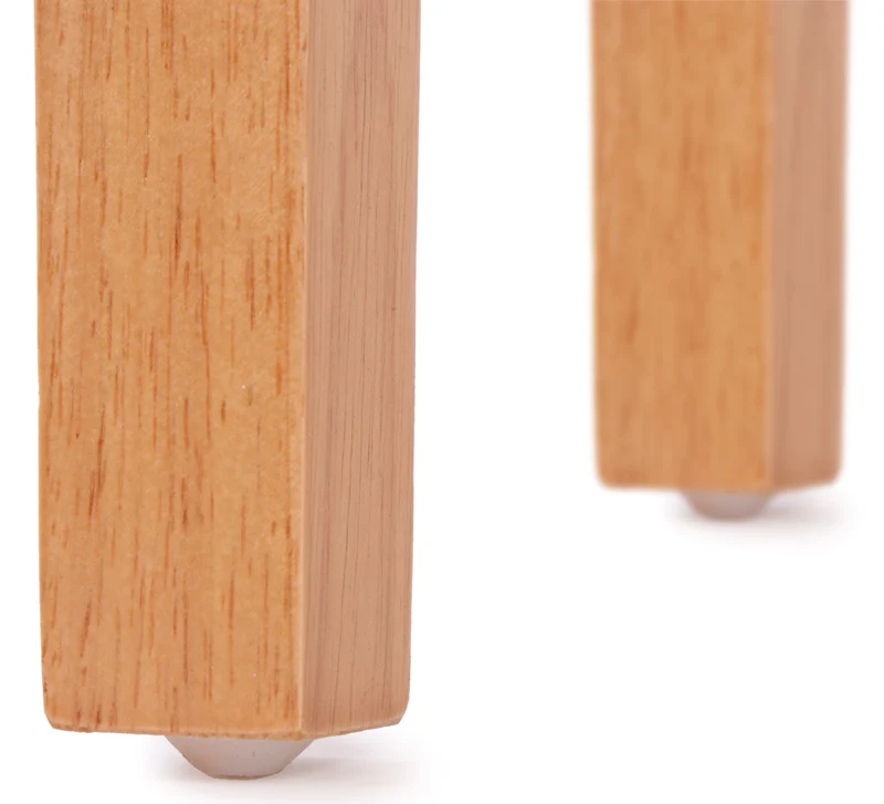 Lot de 2 chaises de salle à manger en tissu gris pieds en bois massif laqué clairs CDS04461