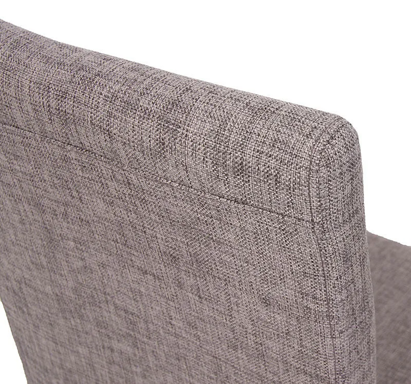 Lot de 6 chaises de salle à manger cuisine en tissu gris pieds en bois clair 04_0000894