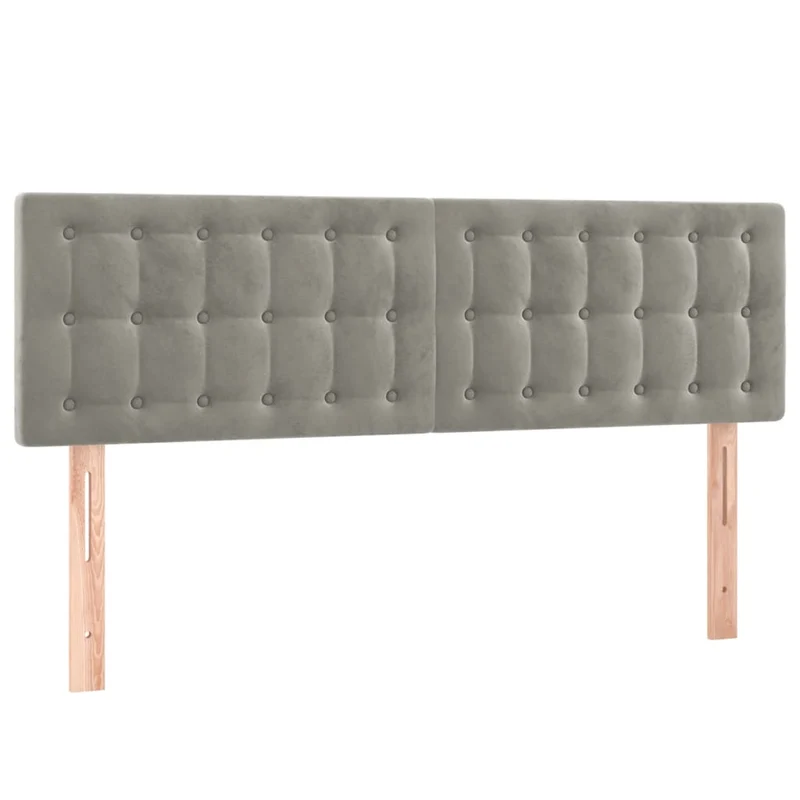 Cadre de lit LED avec sommier tête de lit matelas surmatelas 140x200 cm tissu velours gris clair TDL0207844
