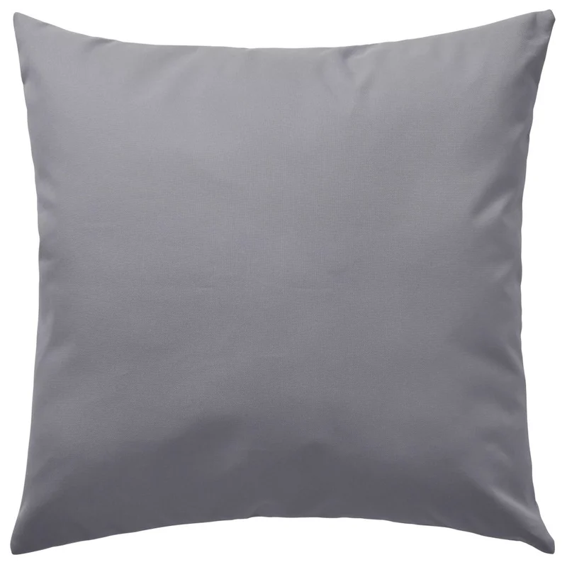 Lot de 2 coussins oreiller pour extérieur décoration jardin 45 x 45 cm gris DEC020102