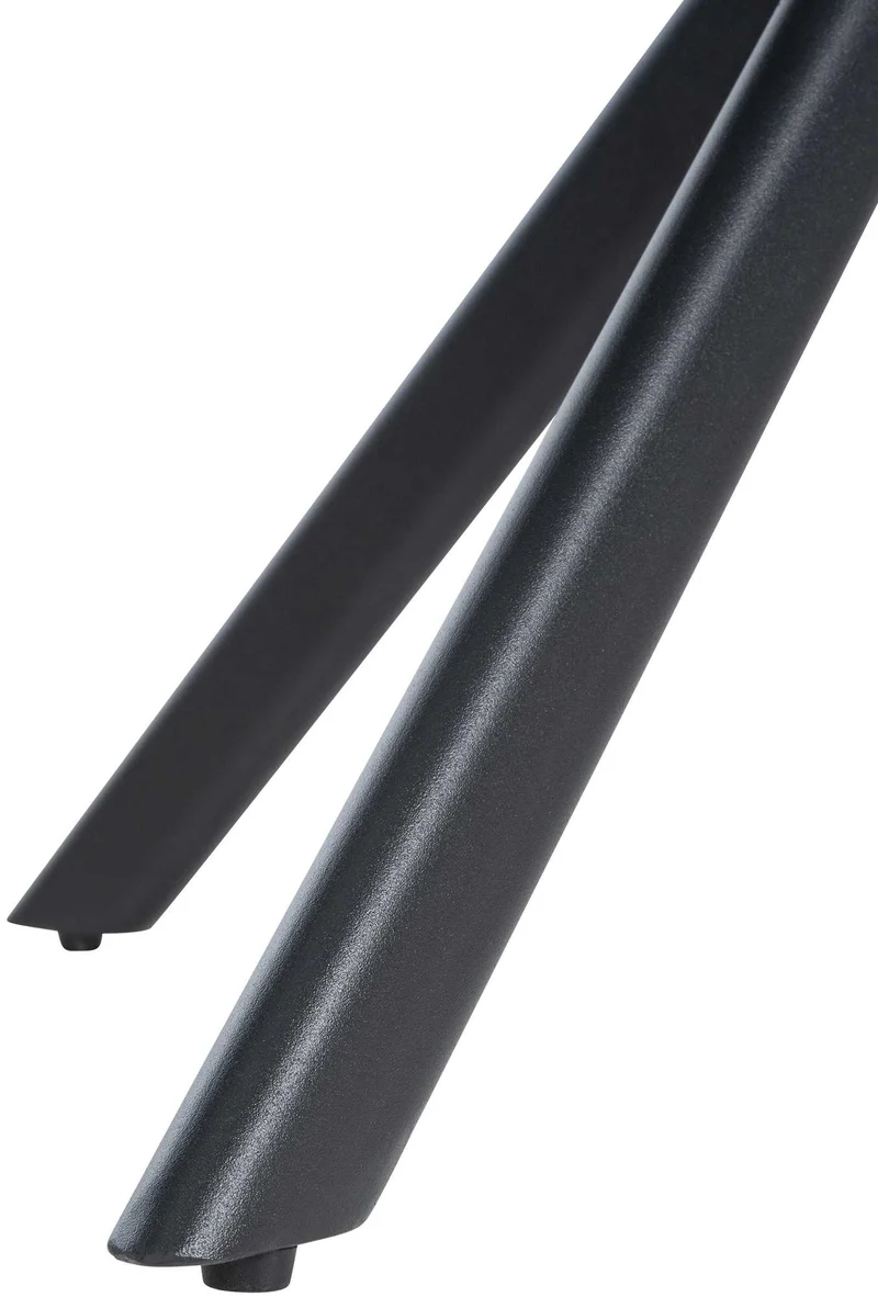 Chaise de salle à manger fauteuil lounge rotatif en velours crème cadre métallique noir BUR10674