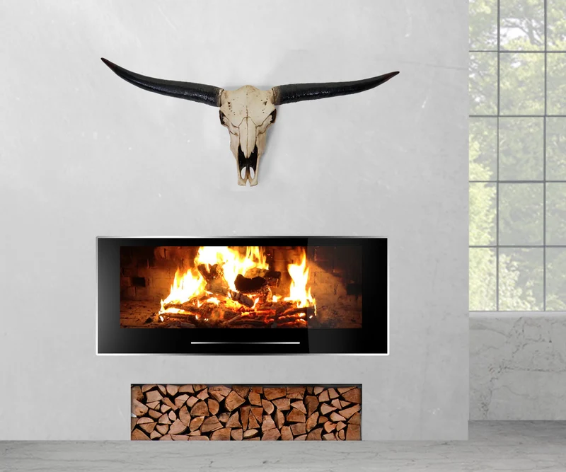 Crâne décoratif 132cm trophée tête de taureau longhorn en polyrésine intérieur/extérieur couleur naturelle 04_0002845
