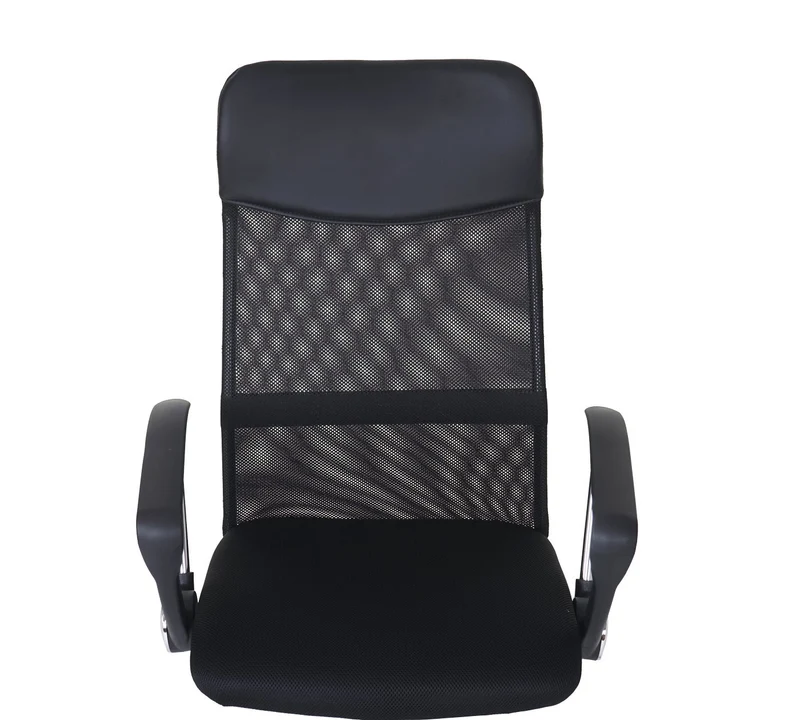 Chaise fauteuil de bureau sur roulettes ergonomique pivotant en tissu synthétique noir 04_0001897