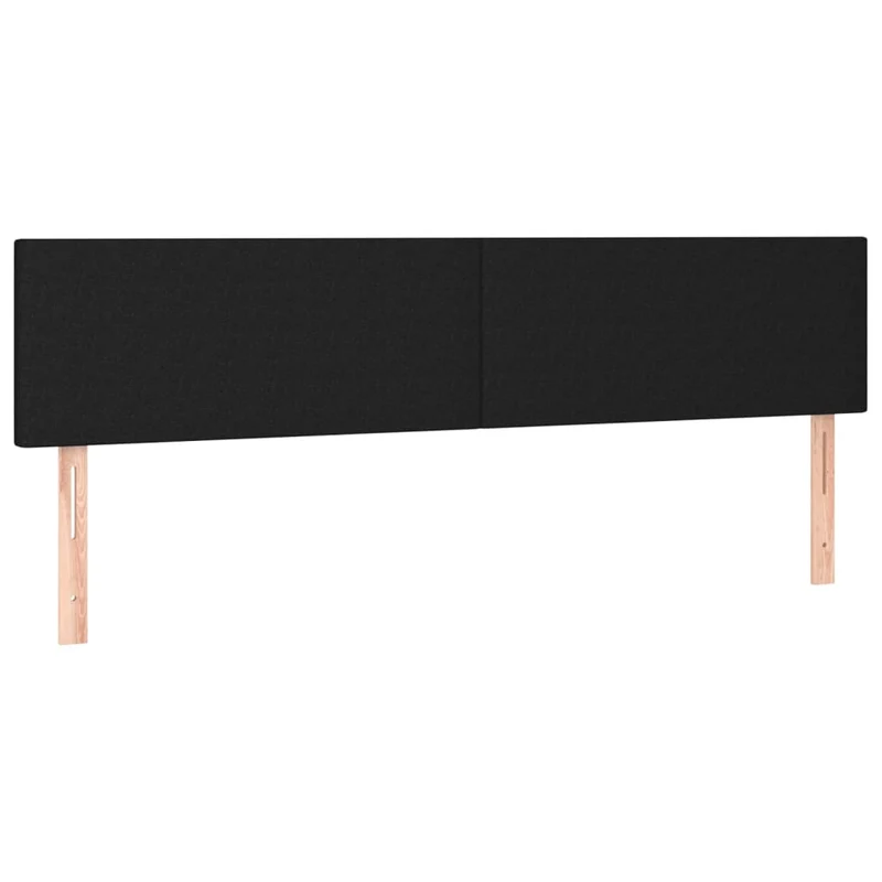 Cadre de lit LED avec sommier tête de lit matelas 160x200 cm tissu noir TDL0209180