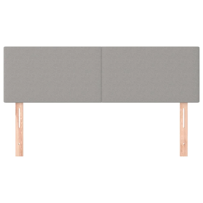 Tête de lit accessoire couchage chambre à coucher meuble 2 parties 72 x 5 x 78/88 cm tissu gris clair TDL0206430