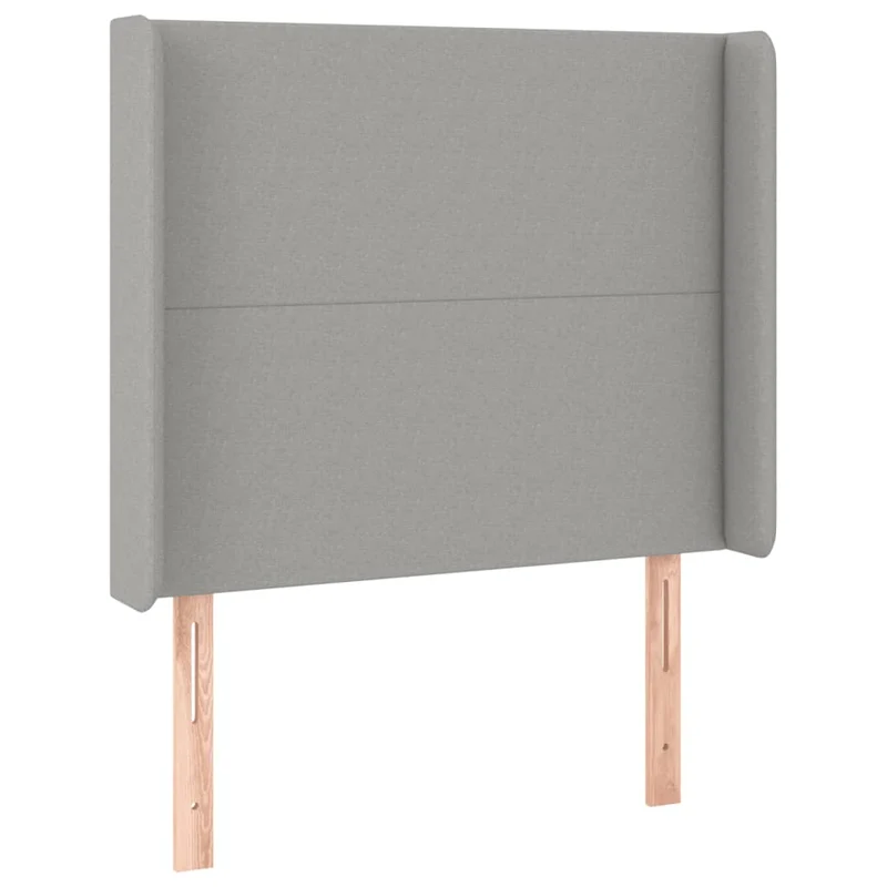 Cadre de lit LED avec sommier tête de lit matelas surmatelas 100x200 cm tissu gris clair TDL0207941