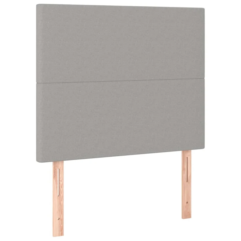 Cadre de lit LED avec sommier tête de lit matelas surmatelas 120x200 cm tissu gris clair TDL0207899