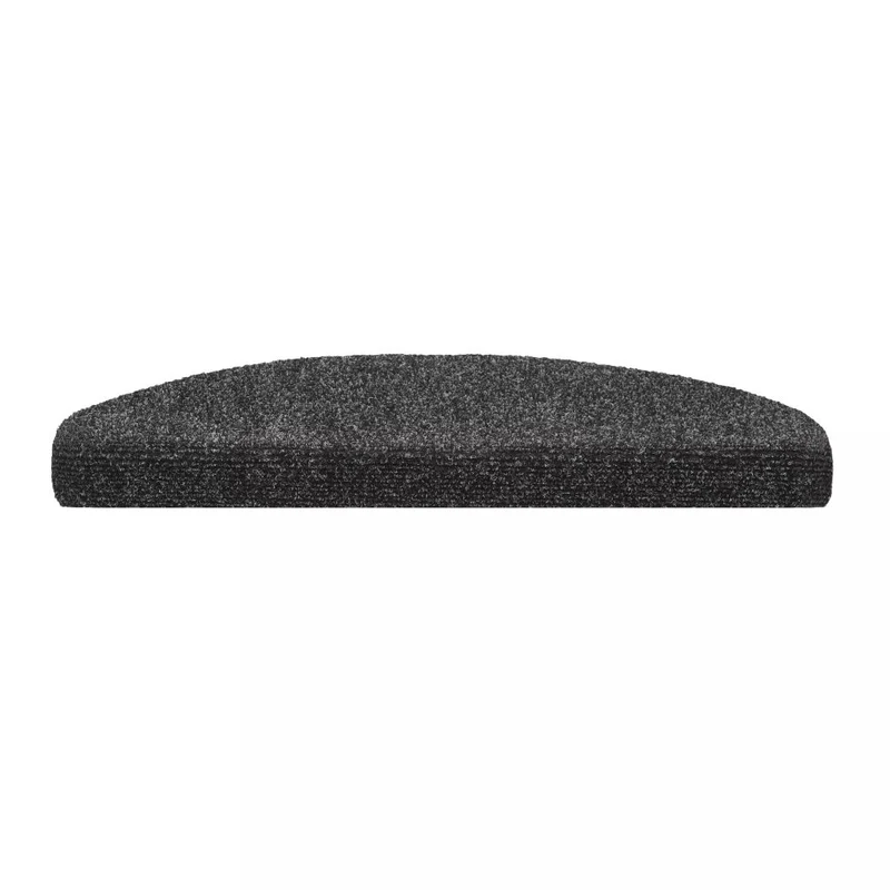 Tapis d'escalier Poinçon aiguilleté 15 pièces 65x21x4 cm Gris foncé DEC023311