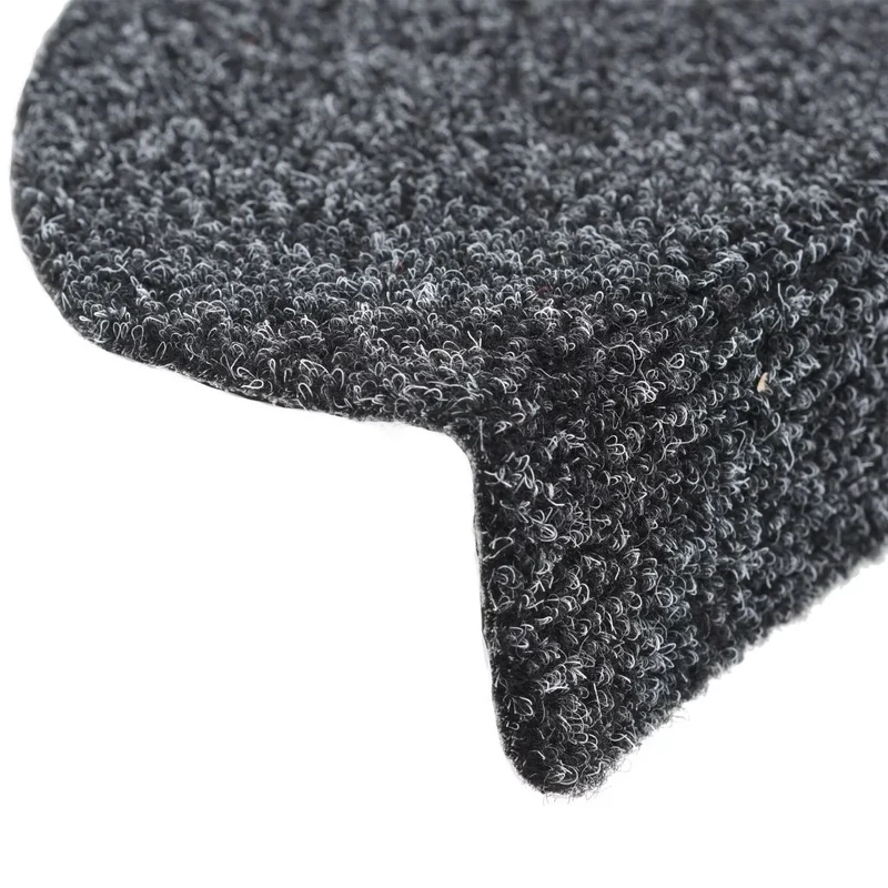Tapis d'escalier Poinçon aiguilleté 15 pièces 65x21x4 cm Gris foncé DEC023311