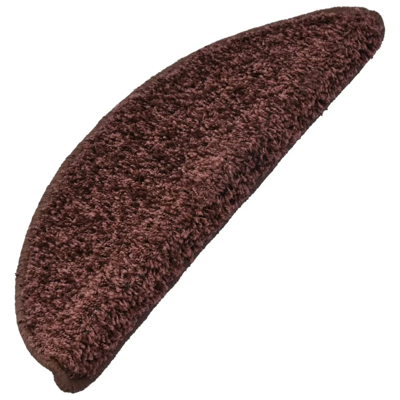 15 tapis d'escalier marron avec bandes adhésives 65 x 25 cm DEC023571