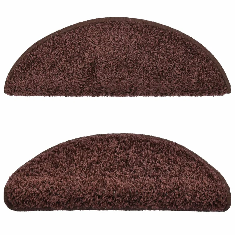 15 tapis d'escalier marron avec bandes adhésives 65 x 25 cm DEC023571