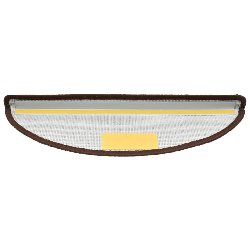 15 tapis d'escalier marron avec bandes adhésives 65 x 25 cm DEC023571