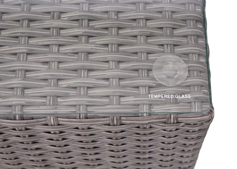 Salon de jardin avec fauteuils poufs table et coussins anthracite et polyrotin gris 04_0000526