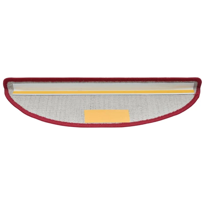 Tapis d'escalier 15 pièces Rouge bordeaux 65 x 24 x 4 cm DEC023557